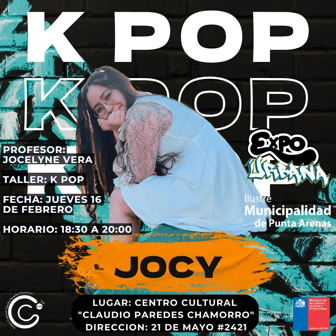 Flyer K-Pop con Jocy (Jocelyne Vera) — Jueves 16 feb