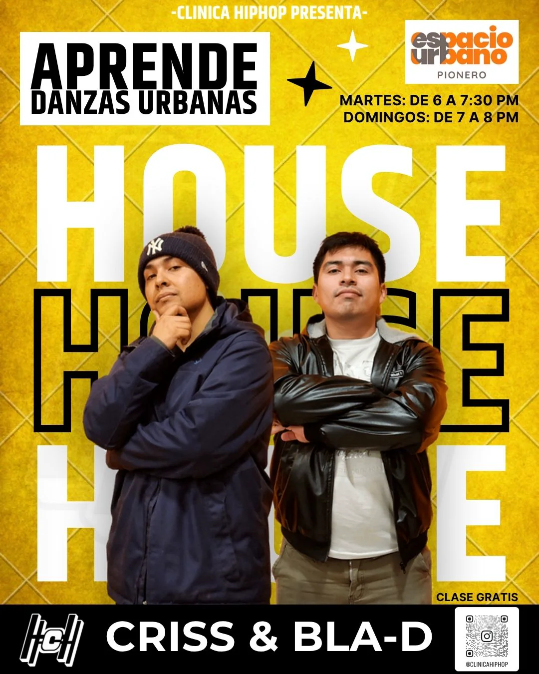 Flyer House con Criss y Bla-D (BZKO) — Martes y Domingos